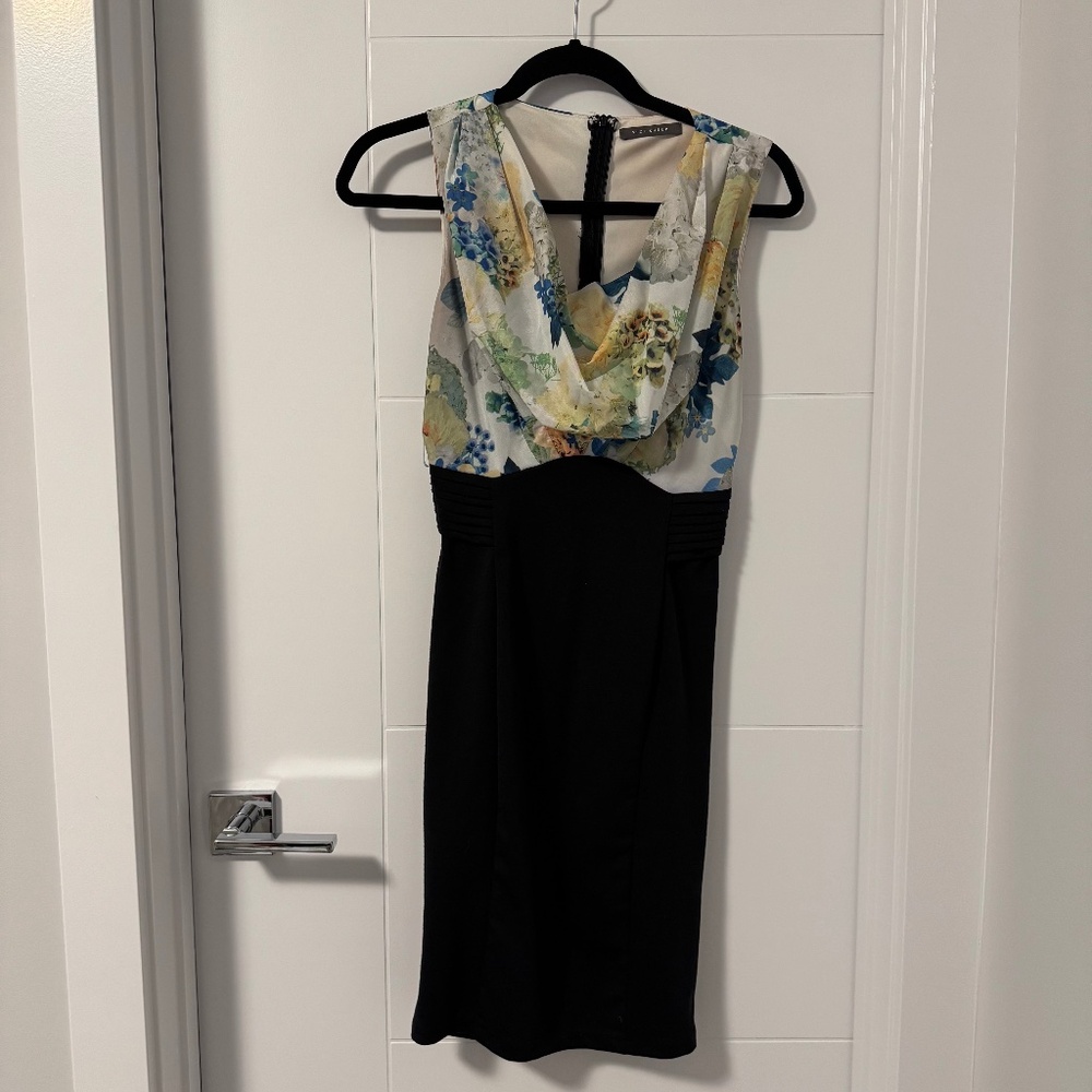 Suzy Shier Spring & Summer Floral Top Dress for Office, Wedding Guest